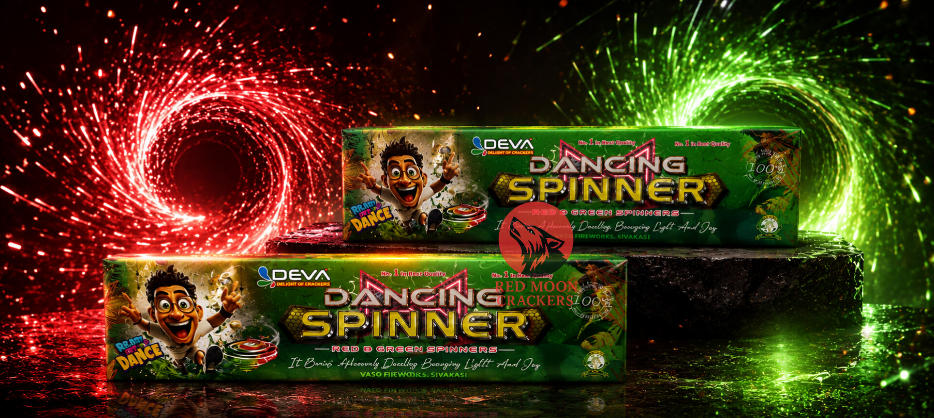 Dancing Spinner (Red & Green)