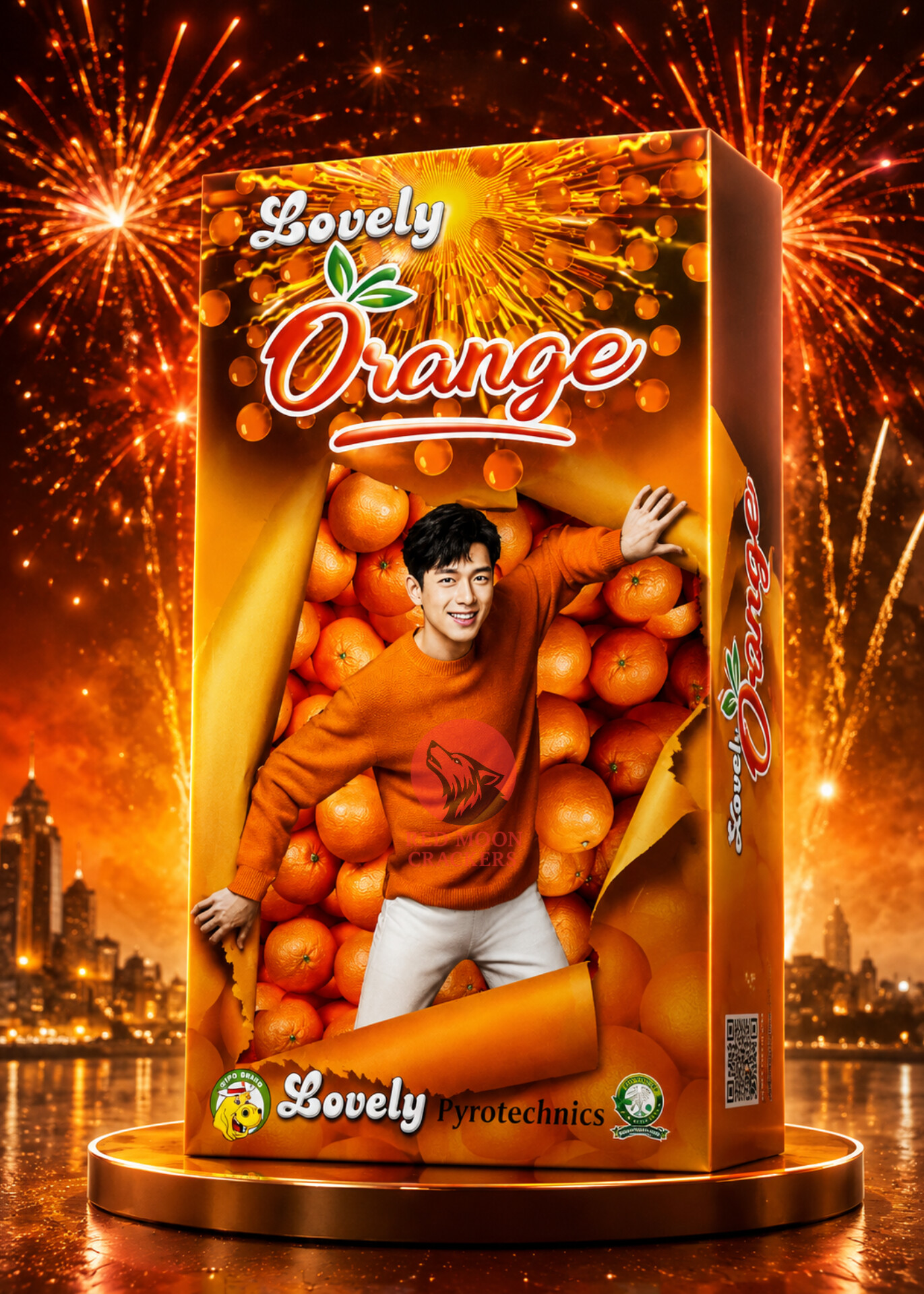 5" (2 Pcs) Orange Fancy